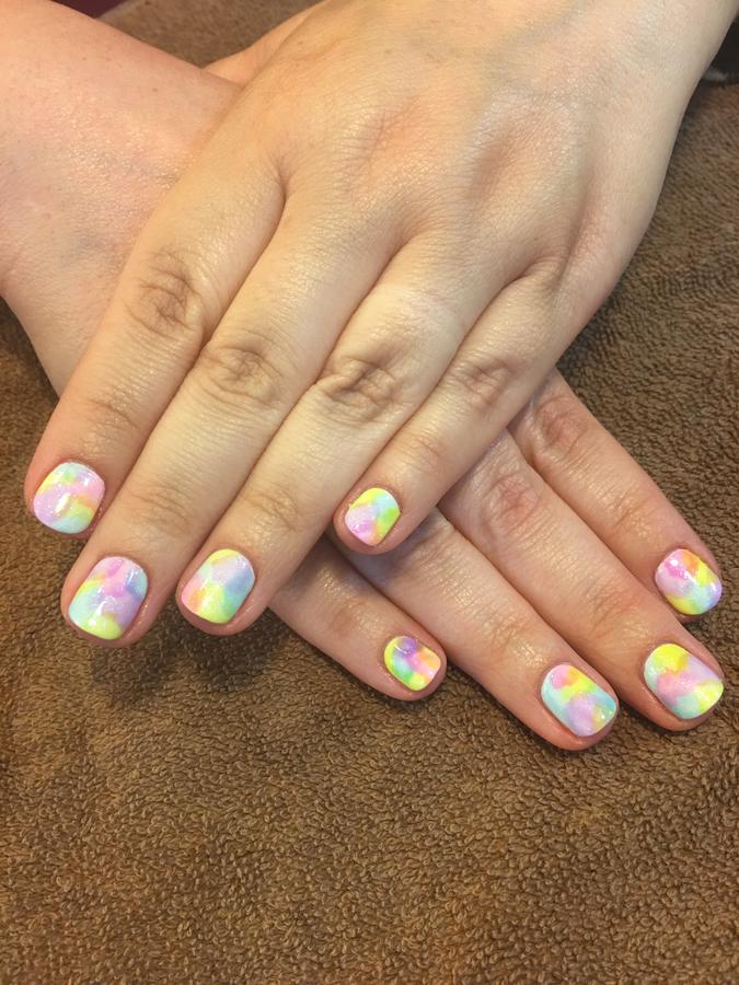 Tie-Dyed Nail Art | Blush & Brow